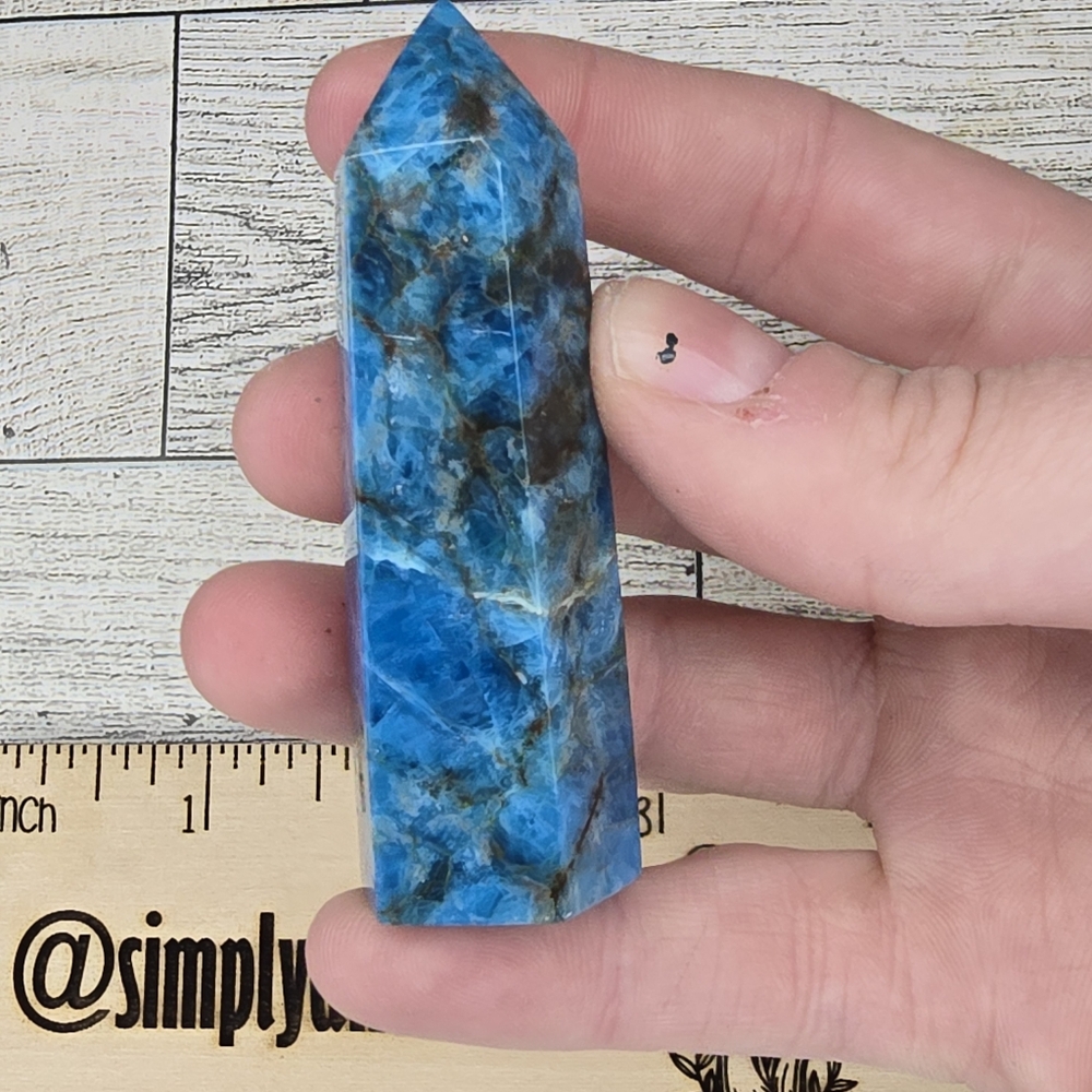 Blue Apatite Crystal Tower